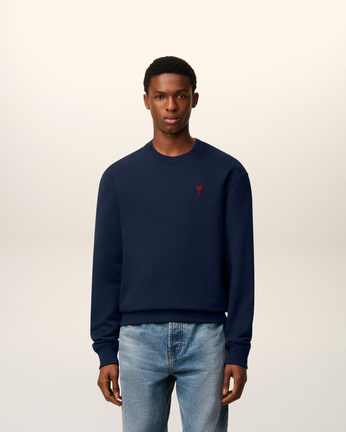 Sweatshirt Bleu Marine Ami de Coeur En Coton