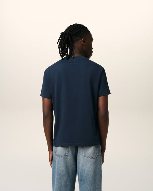 T-Shirt Bleu Marine Ami de Coeur En Coton — BLEU NUIT