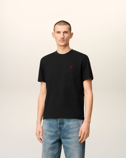 T-Shirt Noir Ami de Coeur En Coton