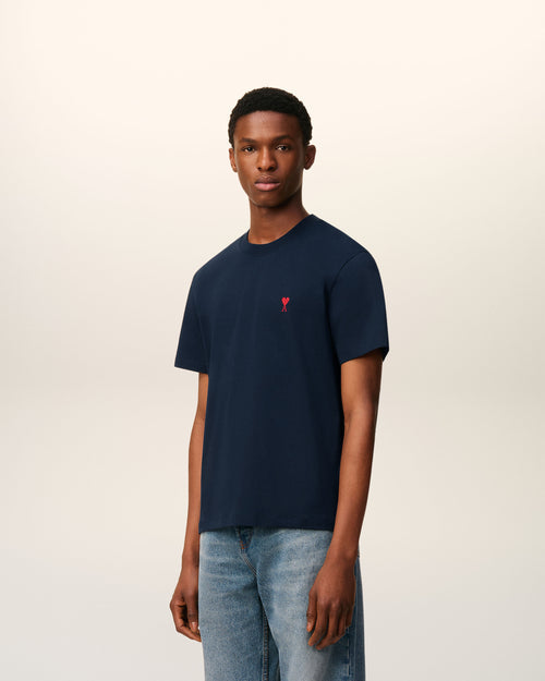 T-Shirt Bleu Marine Ami de Coeur En Coton — BLEU NUIT