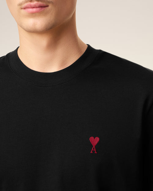 T-Shirt Noir Ami de Coeur En Coton