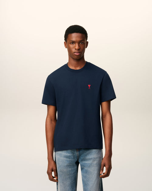 T-Shirt Bleu Marine Ami de Coeur En Coton — BLEU NUIT