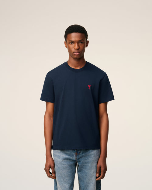 T-Shirt Bleu Marine Ami de Coeur En Coton — BLEU NUIT