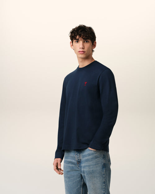 T-Shirt Bleu Marine Ami de Coeur En Coton — BLEU NUIT