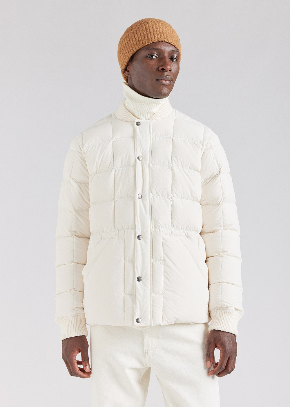 Veste doudoune homme Pyrenex Flight à piquage carré bleu foncé