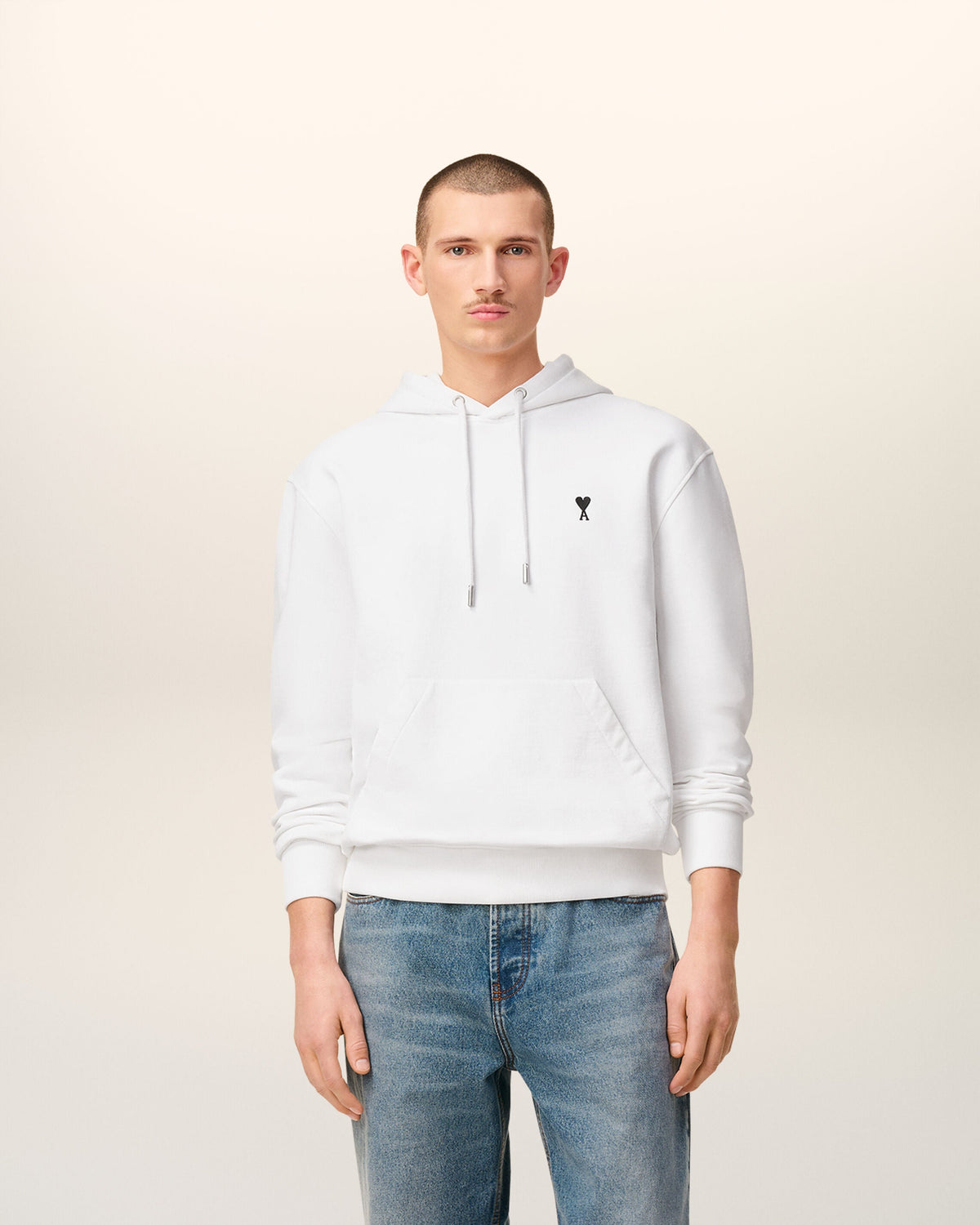 Hoodie Blanc Ami De Coeur En Coton