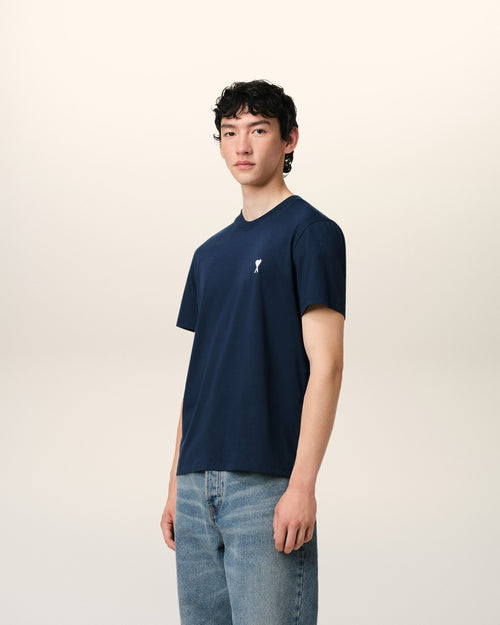 T-Shirt Bleu Marine Ami de Coeur En Coton — BLEU NUIT