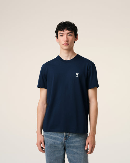 T-Shirt Bleu Marine Ami de Coeur En Coton — BLEU NUIT
