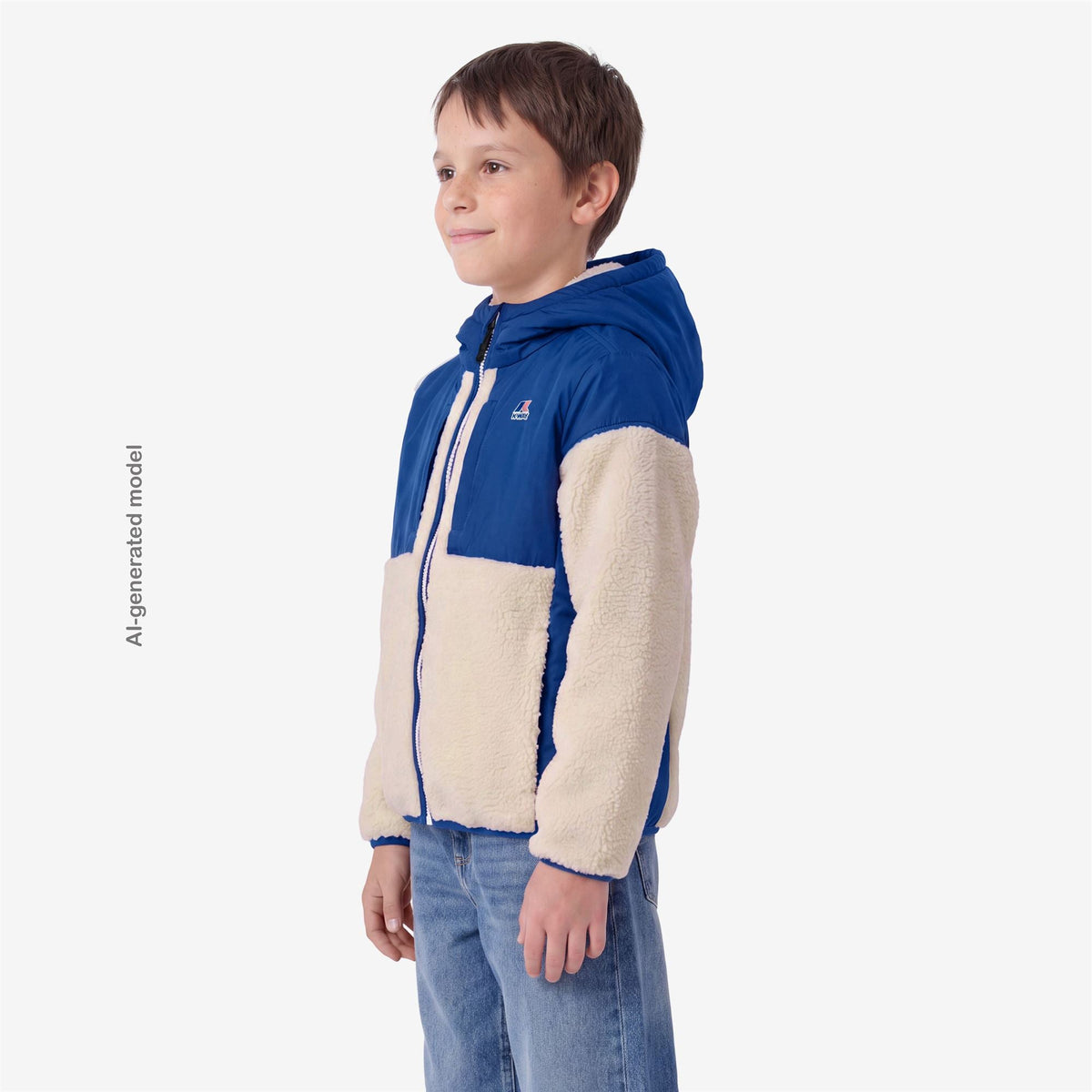 K-WAY ENFANT - P. SAMSON 4.0 ORSETTO Blue Royal Marine / White Tofu