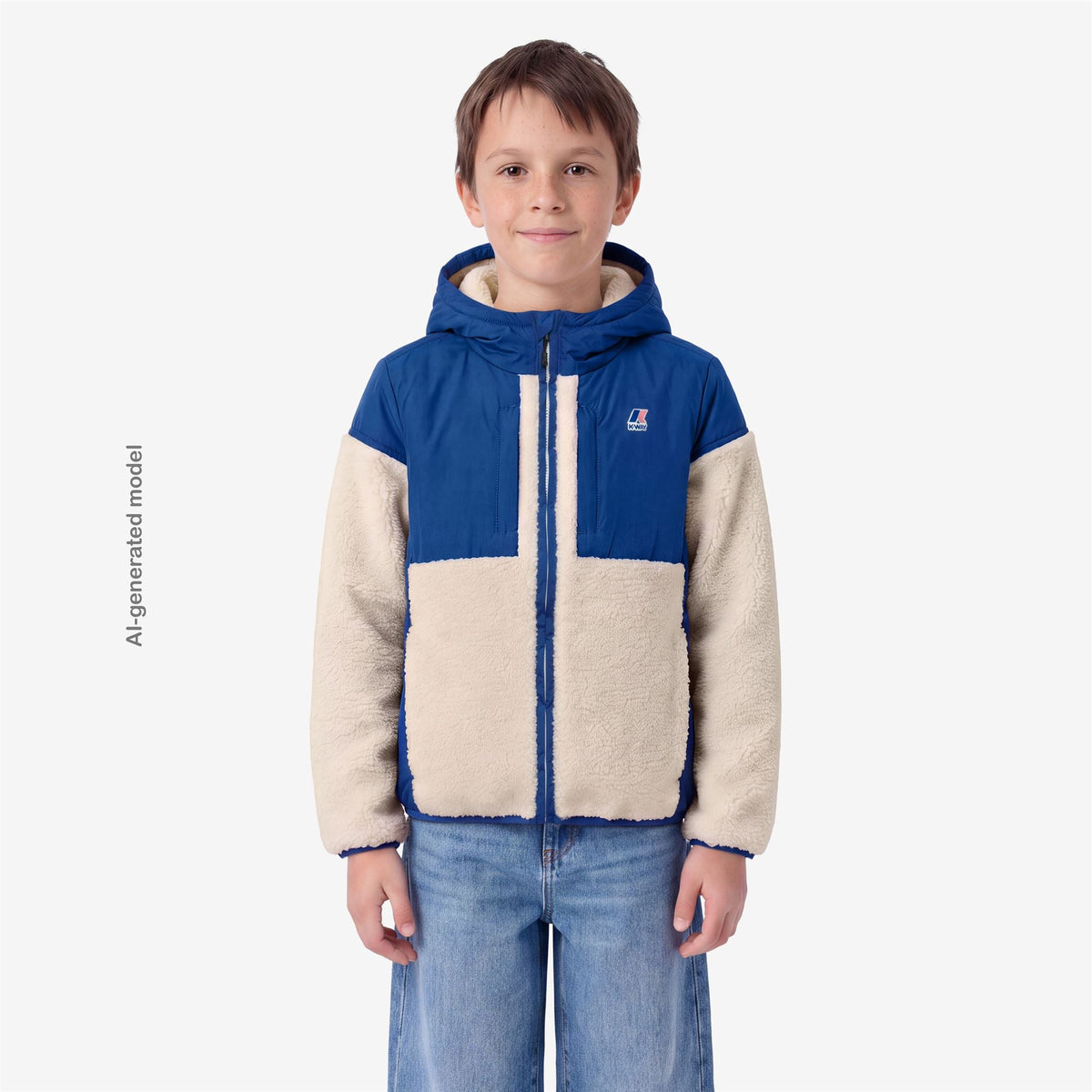 K-WAY ENFANT - P. SAMSON 4.0 ORSETTO Blue Royal Marine / White Tofu