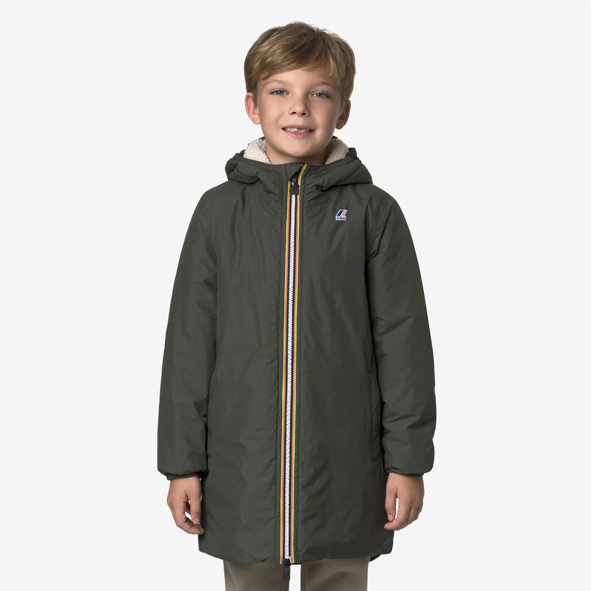 K-WAY ENFANT - P. LE VRAI 4.0 EIFFEL ORSETTO Green Blackish