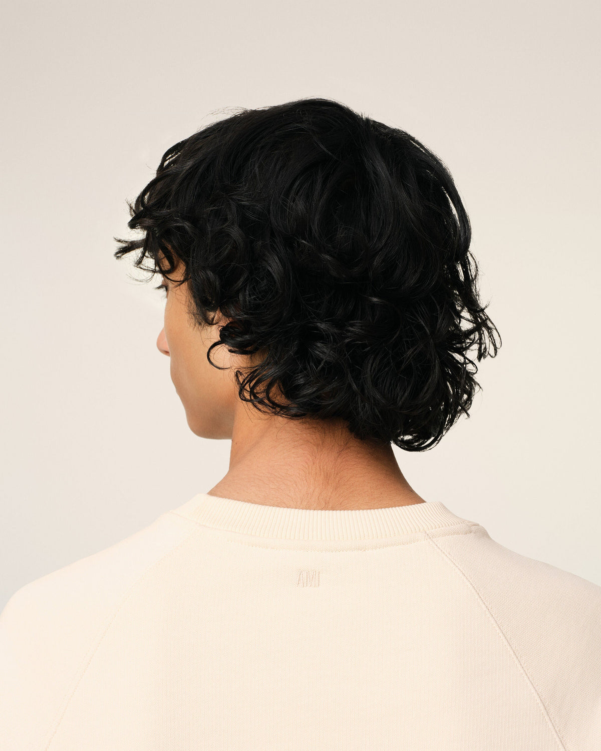 Sweatshirt Beige Patch Ami de Coeur En Coton — BLANC CREME