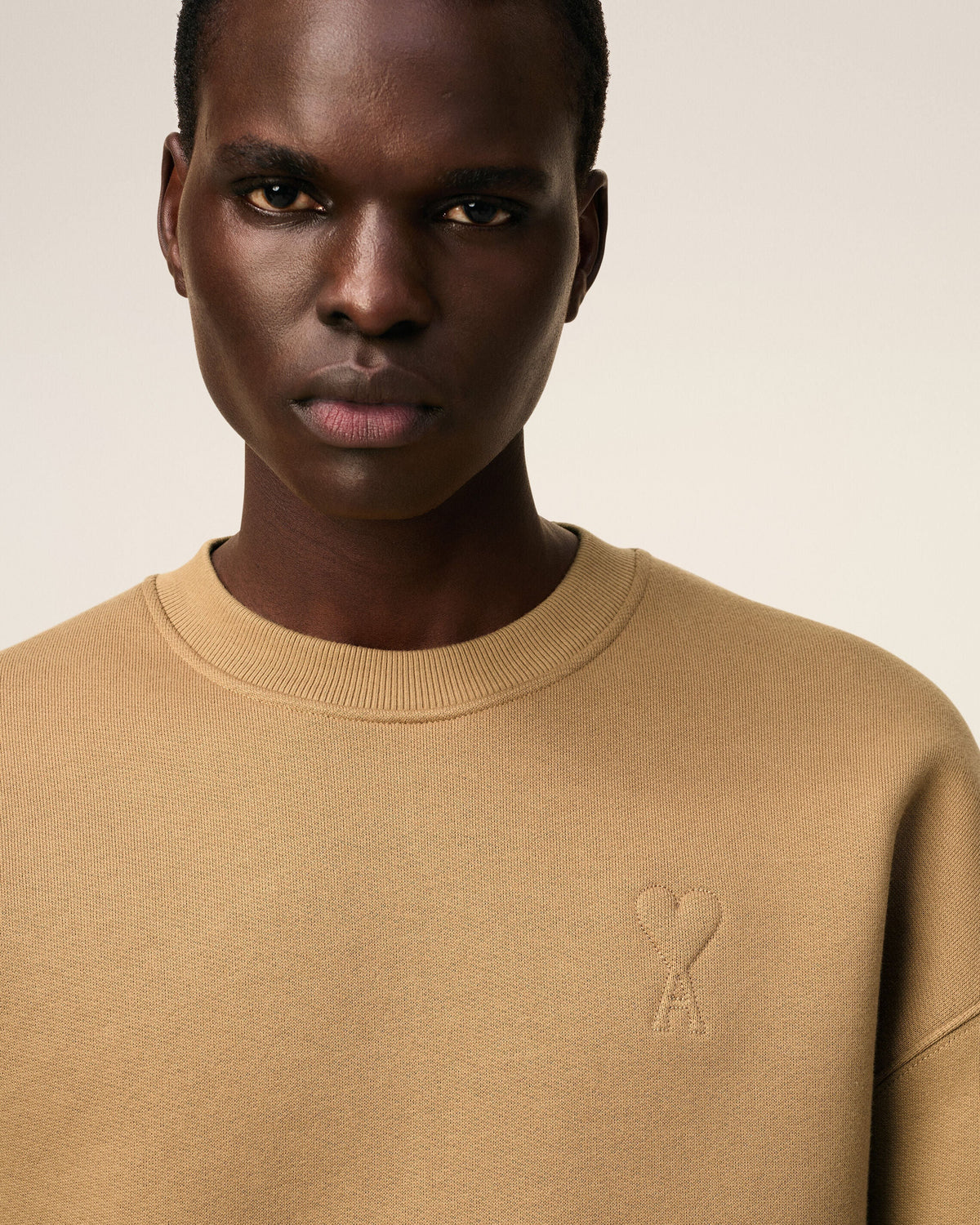 Sweatshirt Marron Ami De Coeur En Coton — CAMEL