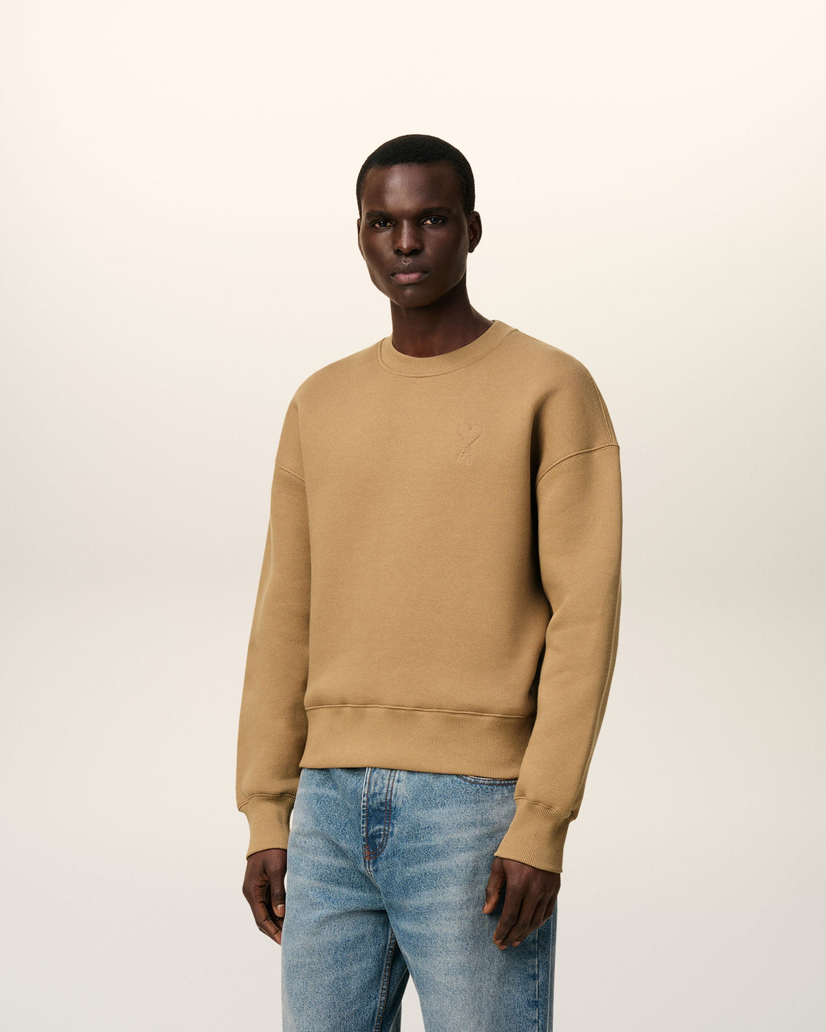 Sweatshirt Marron Ami De Coeur En Coton — CAMEL