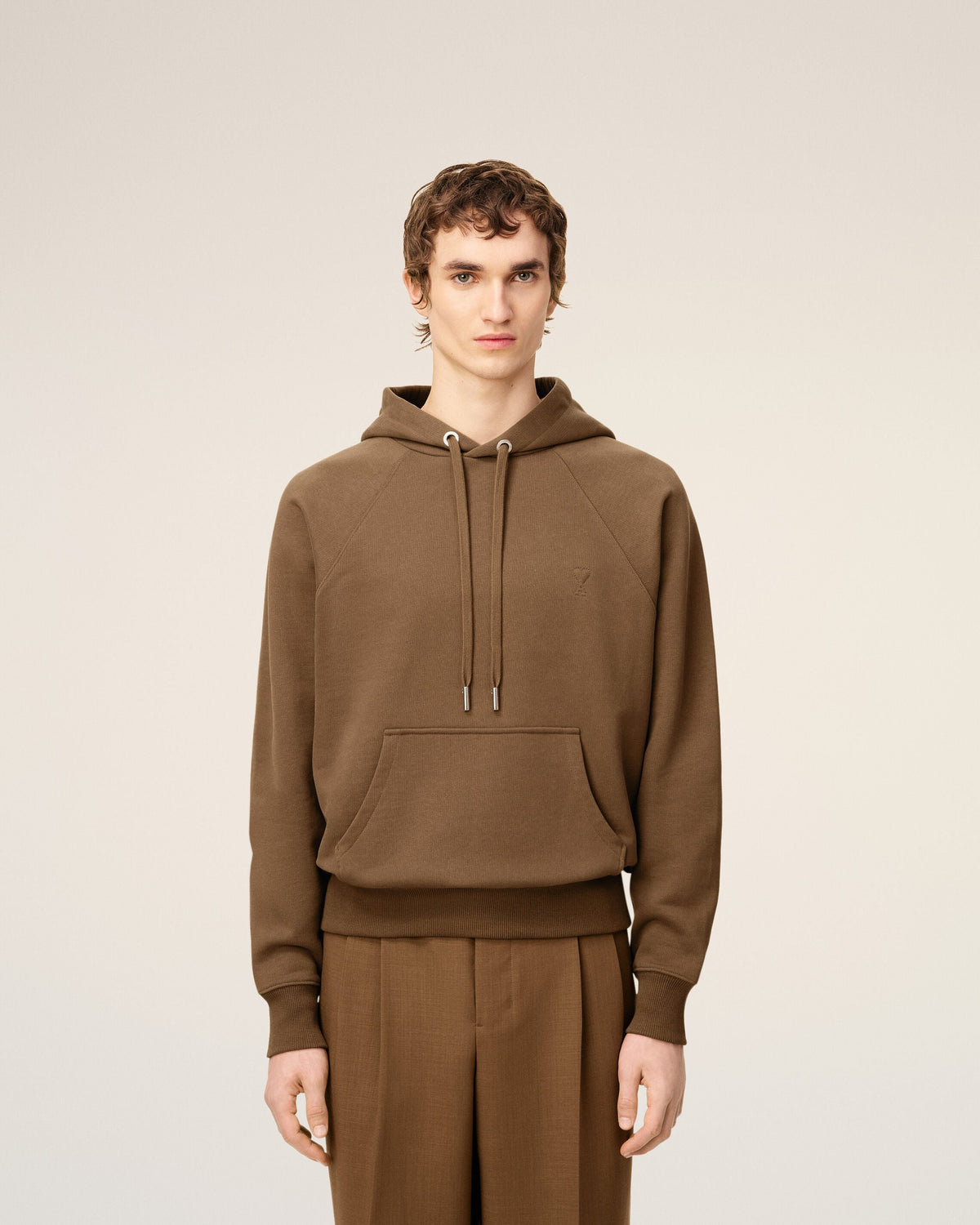 Hoodie Marron Ami De Coeur En Coton — NOISETTE