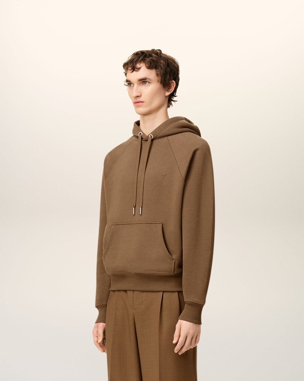 Hoodie Marron Ami De Coeur En Coton — NOISETTE