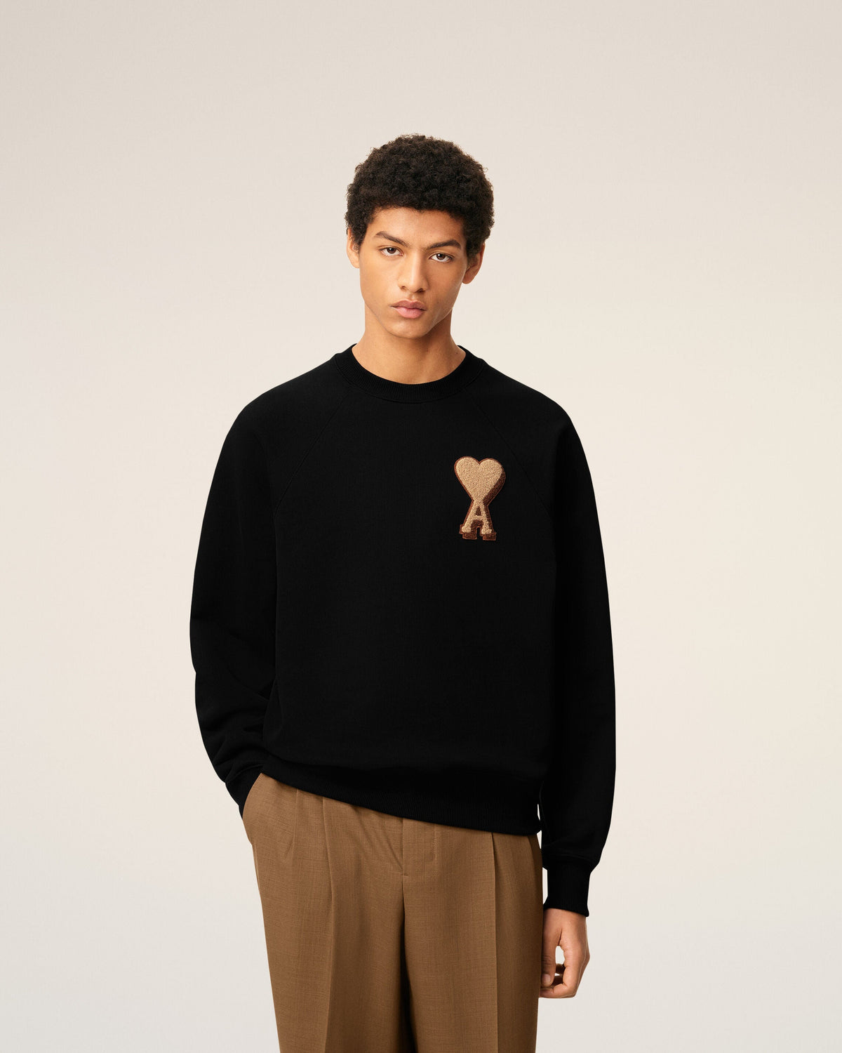 Sweatshirt Noir Ami de Coeur En Coton