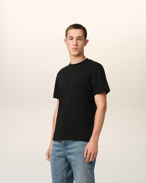 T-shirt Noir Ami de Coeur En Coton