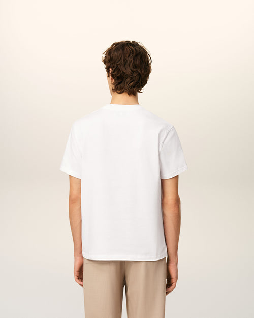 T-shirt Blanc Ami De Coeur En Coton Biologique