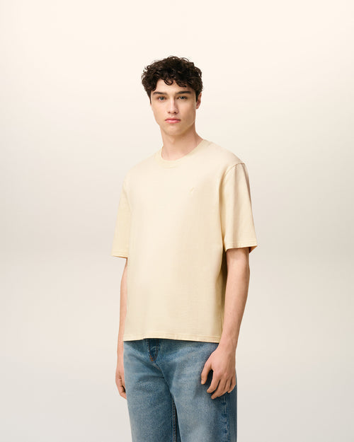T-shirt Blanc Ami De Coeur En Coton — IVOIRE