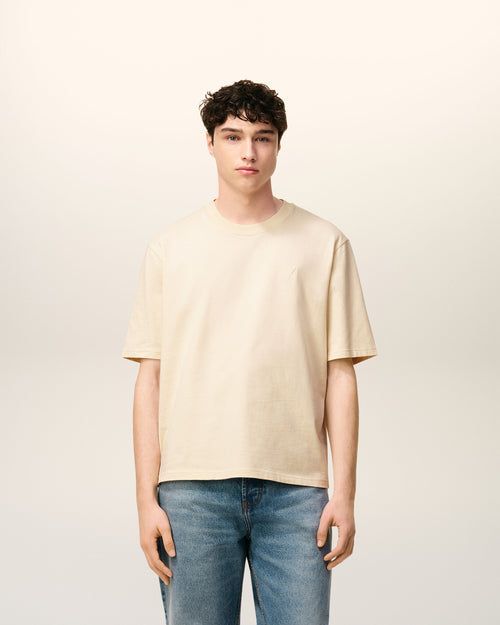 T-shirt Blanc Ami De Coeur En Coton — IVOIRE