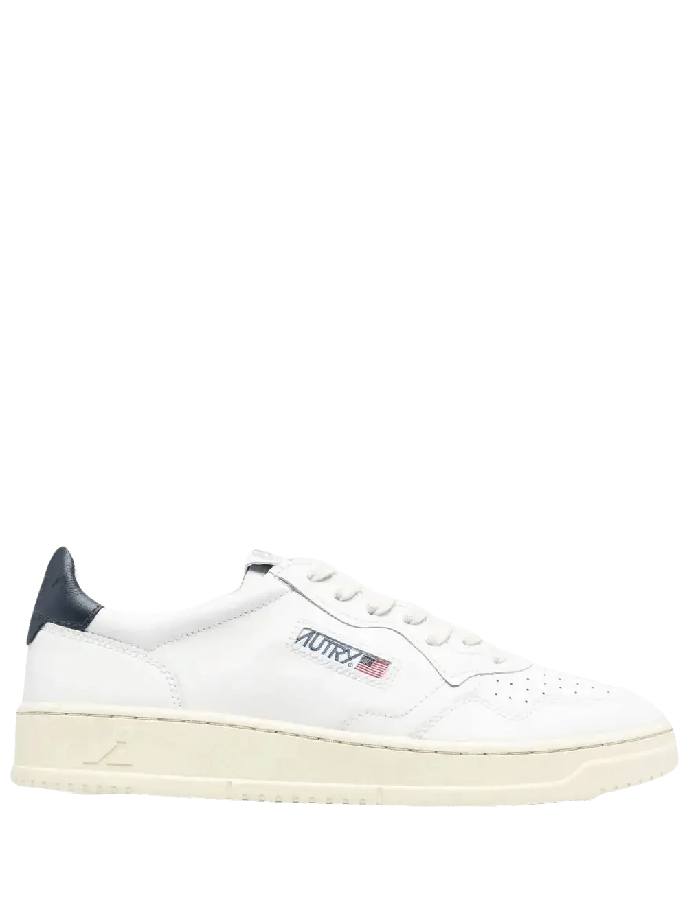 AUTRY - Baskets en Cuir Blanche et Bleu