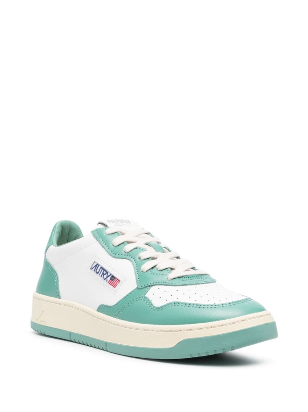 Autry baskets Medalist Super Vintage cuir Blanc & Vert