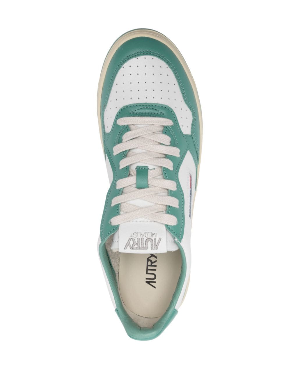 Autry baskets Medalist Super Vintage cuir Blanc & Vert
