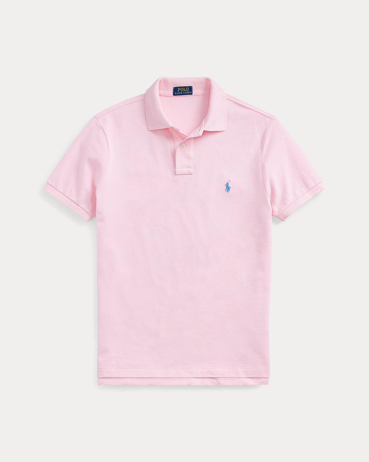 Polo Custom Slim Fit iconique en piqué Rose Carmel/Bleu