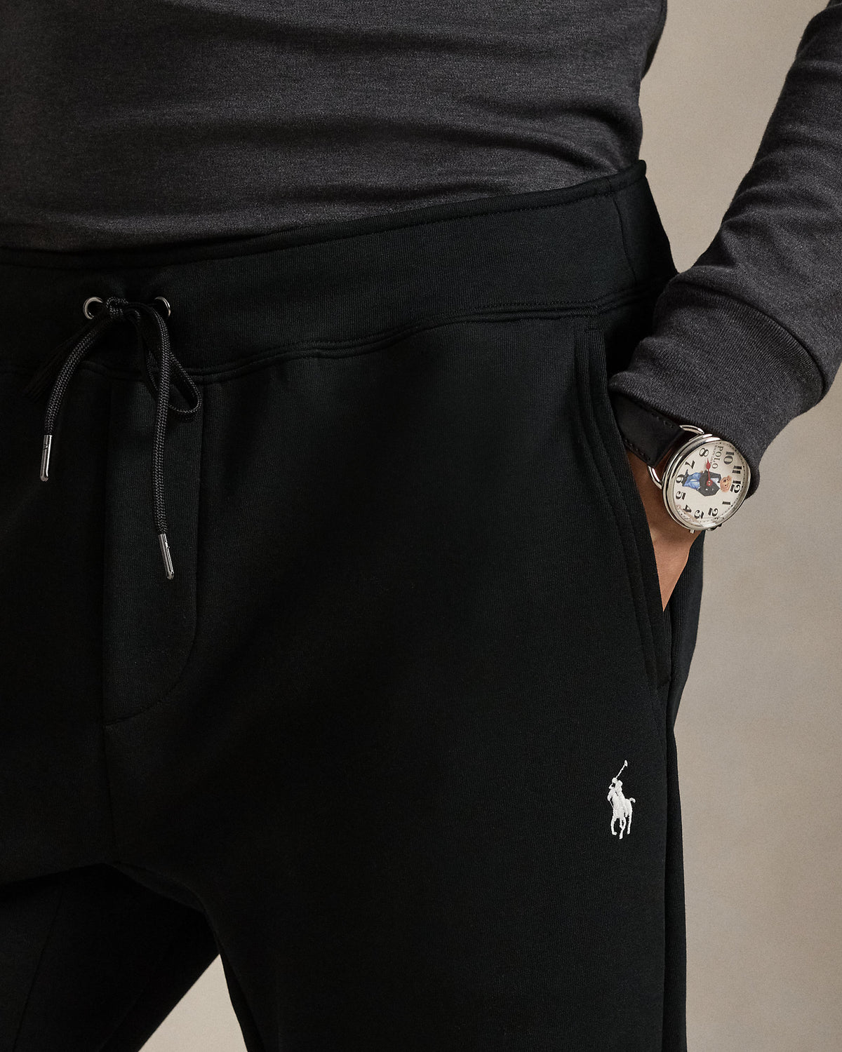 Pantalon de jogging jersey double Noir