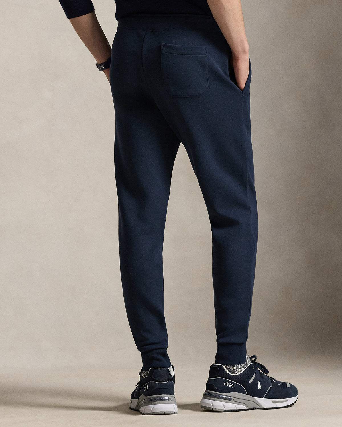 Pantalon de jogging jersey double Bleu marine aviateur