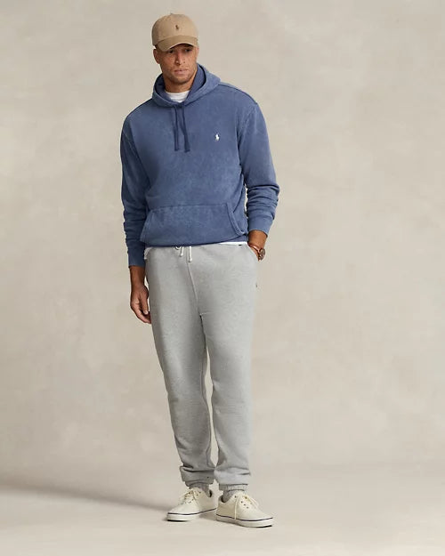 Sweat à capuche en molleton bouclé — Navy Grossy