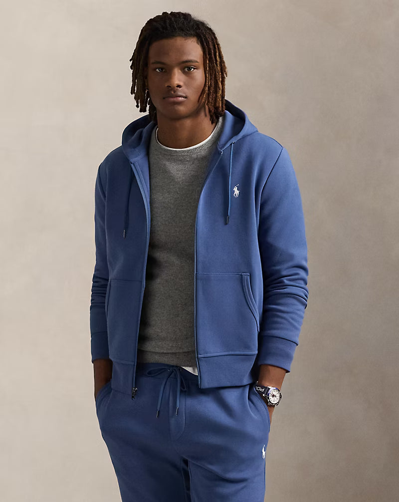 Sweat à capuche en maille double — Barclay chiné