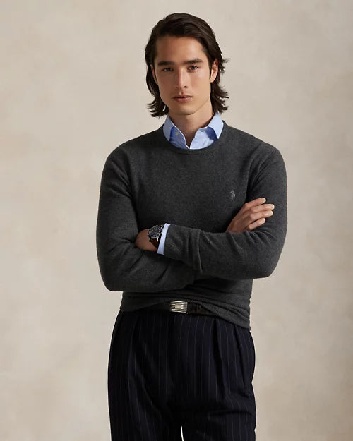 Pull col rond en laine