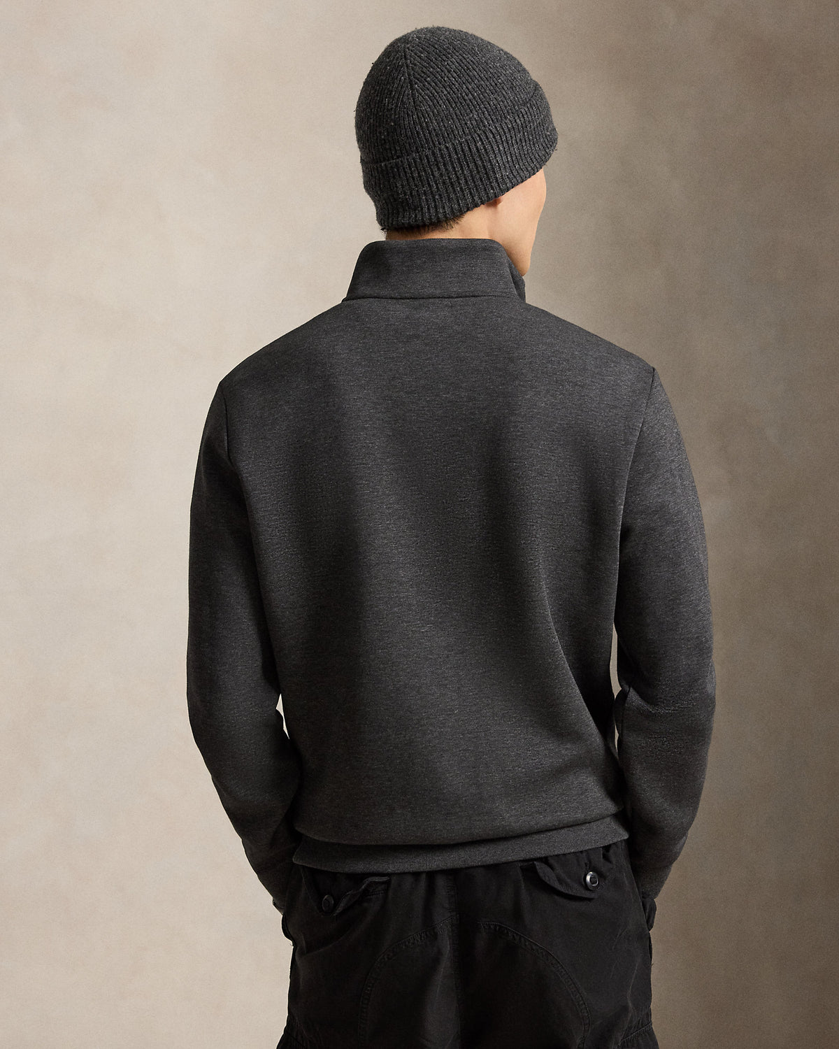 Pull quart de zip en maille double Chiné Windsor