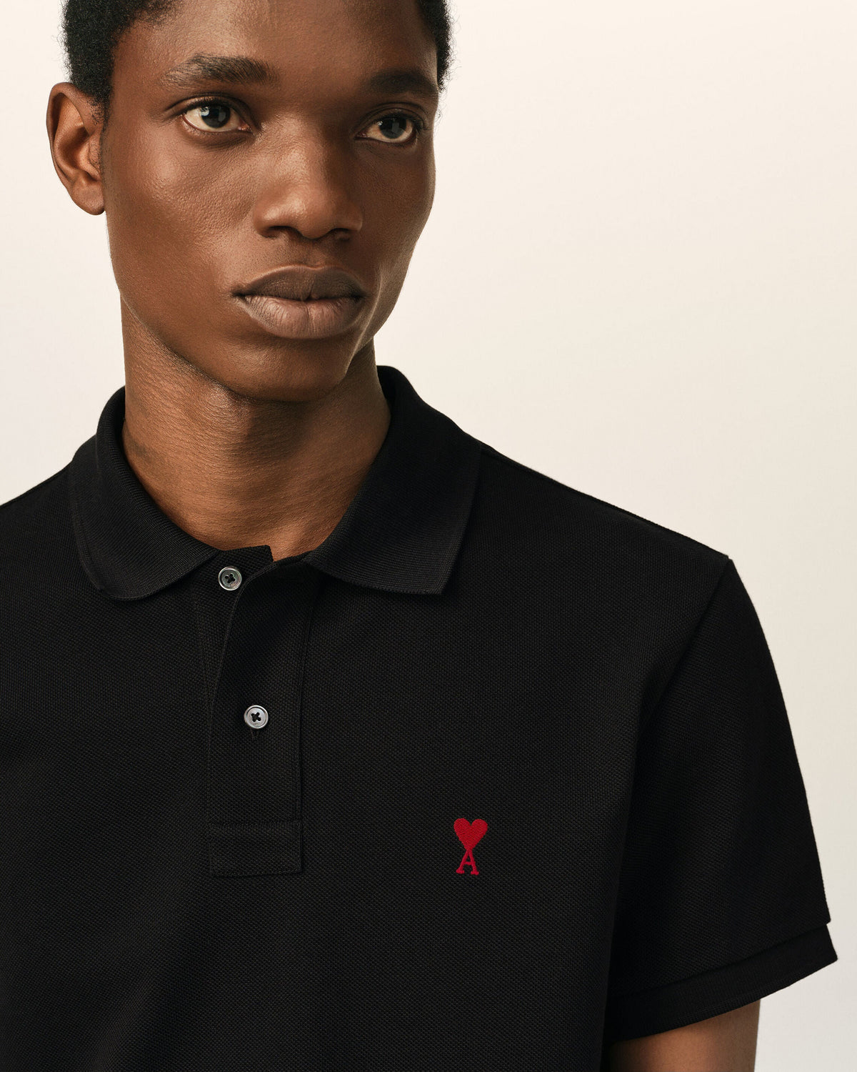 Polo Ami de Coeur en coton Noir
