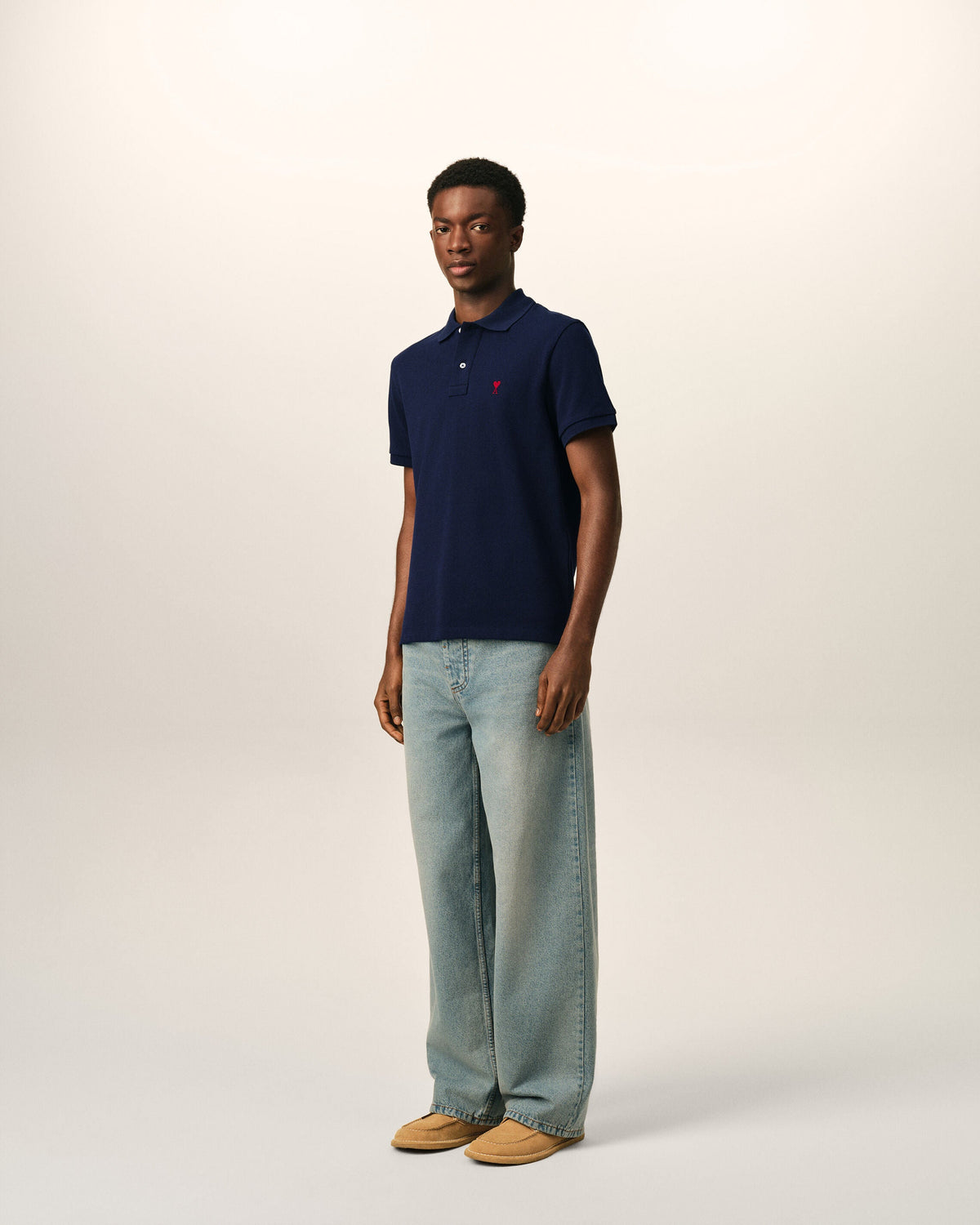 Polo Ami de Coeur en coton Bleu