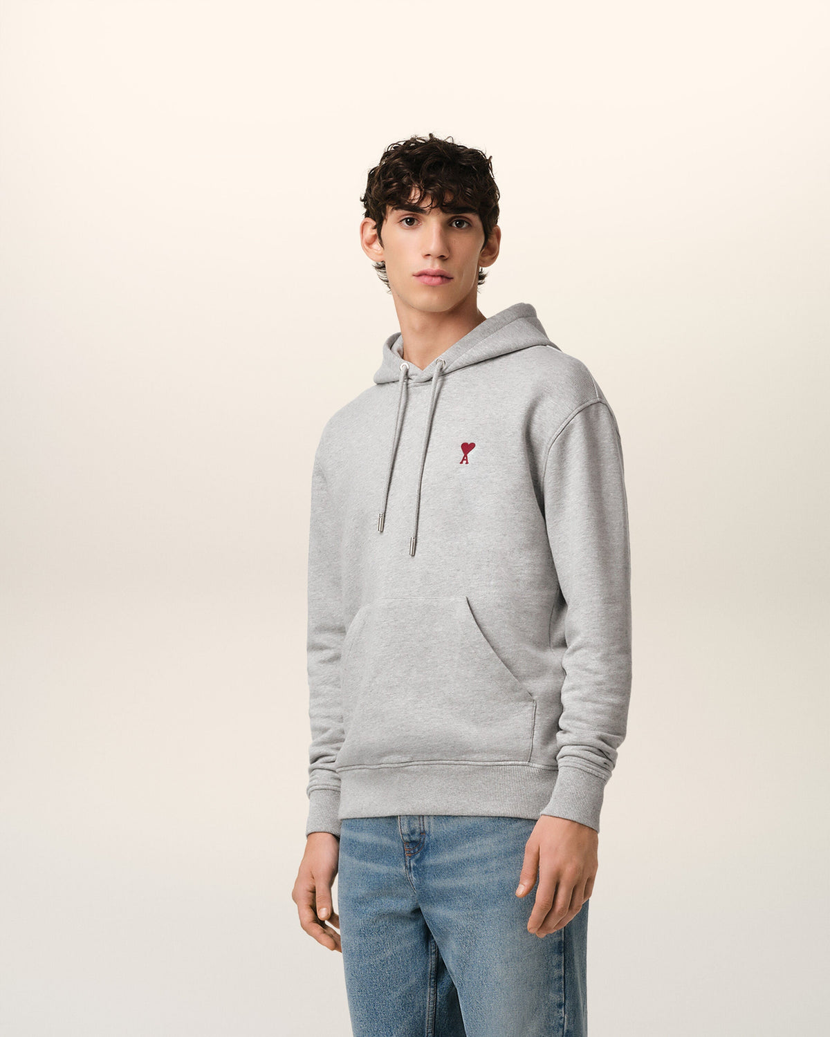 Hoodie Gris Ami de Coeur En Coton — GRIS CENDRE CHINE