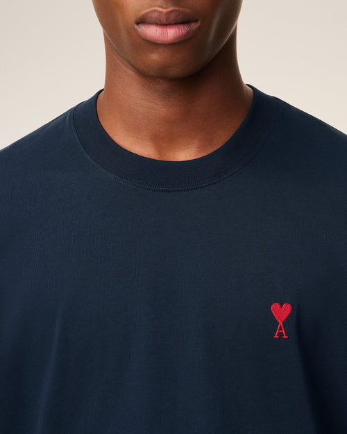 T-Shirt Bleu Marine Ami de Coeur En Coton — BLEU NUIT