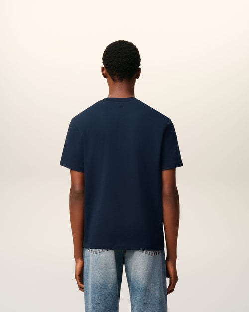 T-Shirt Bleu Marine Ami de Coeur En Coton — BLEU NUIT