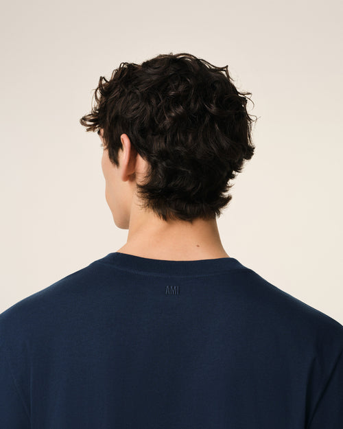T-Shirt Bleu Marine Ami de Coeur En Coton — BLEU NUIT