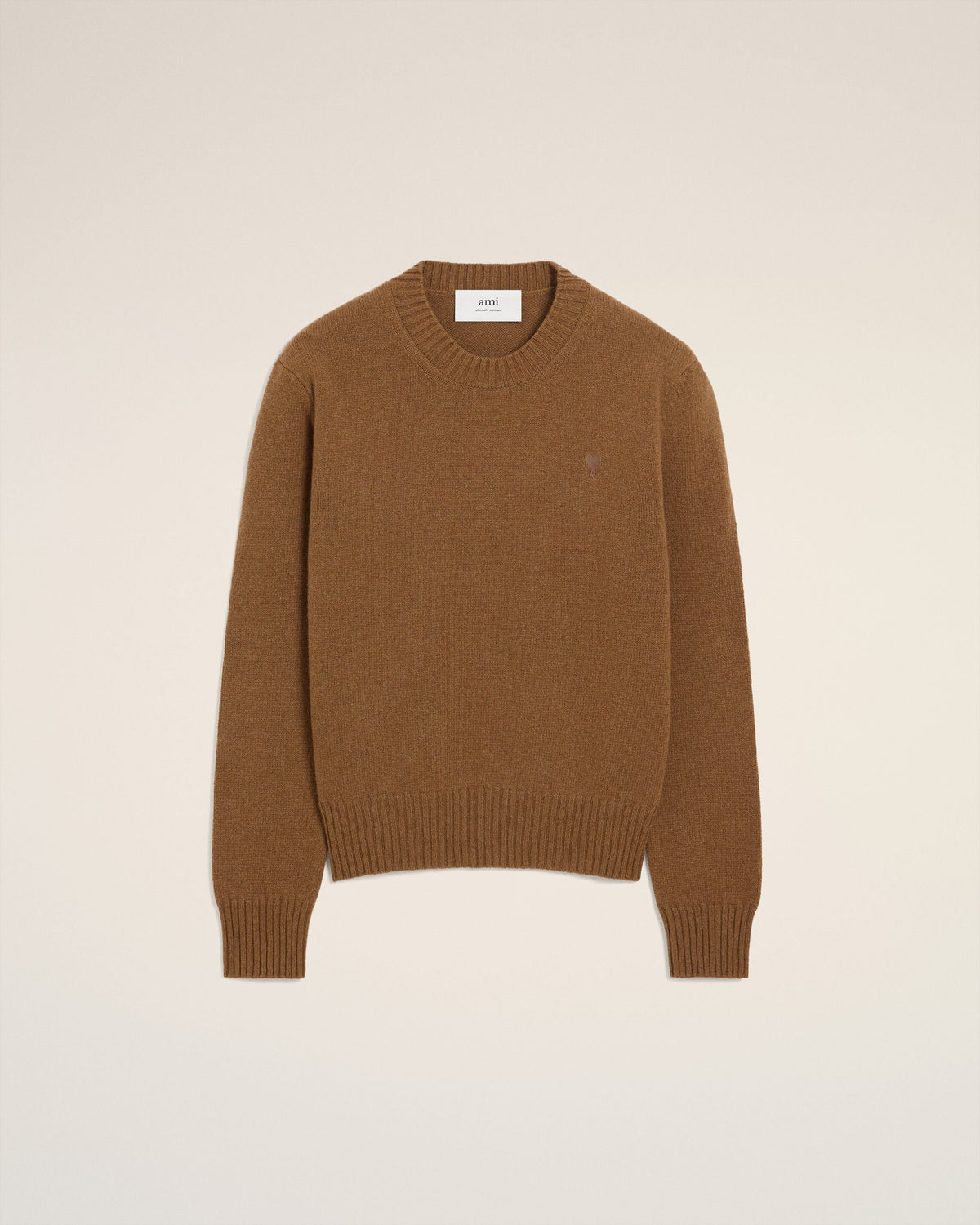 Pull Noir Col Rond Ami De Coeur En Cachemire
