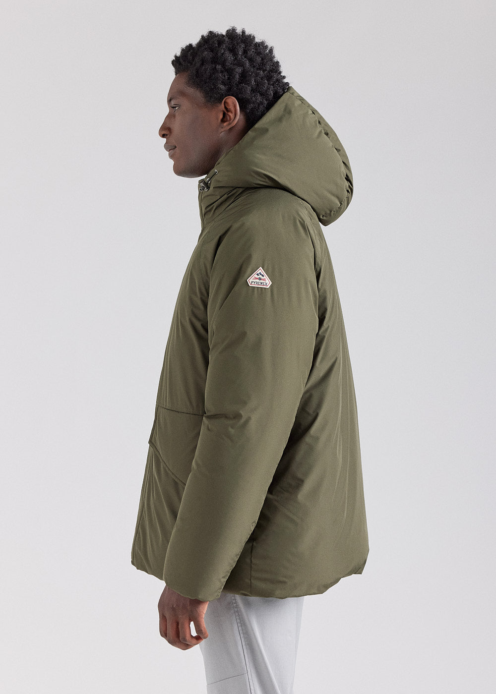 Parka courte homme Pyrenex Covert en duvet naturel Deep khaki