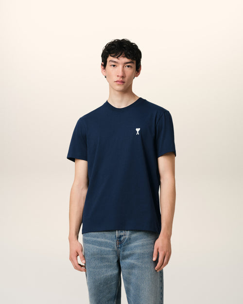 T-Shirt Bleu Marine Ami de Coeur En Coton — BLEU NUIT