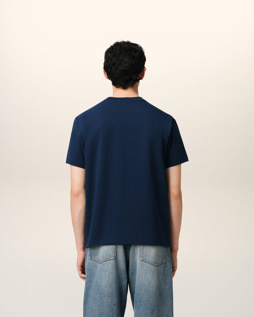 T-Shirt Bleu Marine Ami de Coeur En Coton — BLEU NUIT