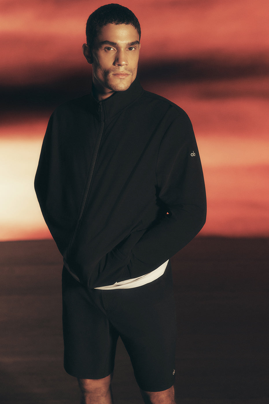 Veste Conquer Max Mock Neck Full Zip Black