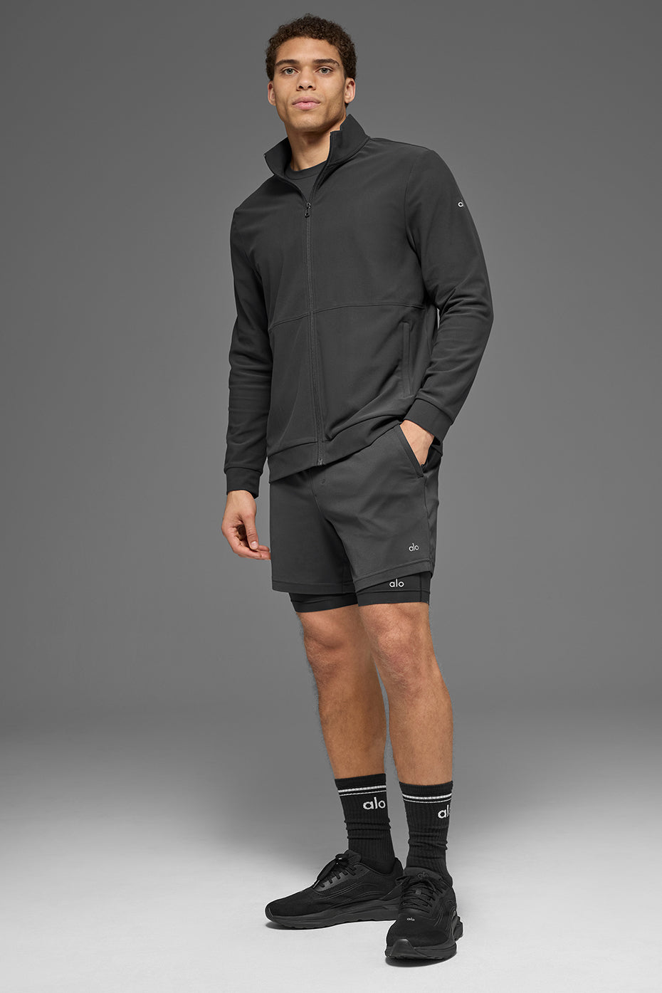 Veste Conquer Max Mock Neck Full Zip Anthracite