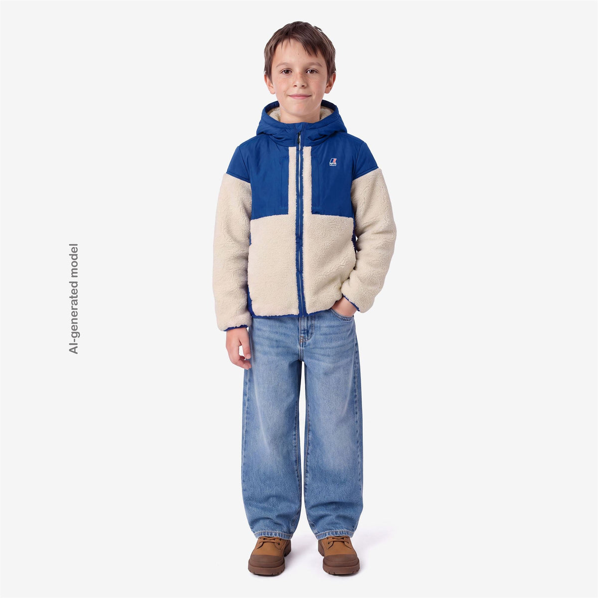 K-WAY ENFANT - P. SAMSON 4.0 ORSETTO Blue Royal Marine / White Tofu