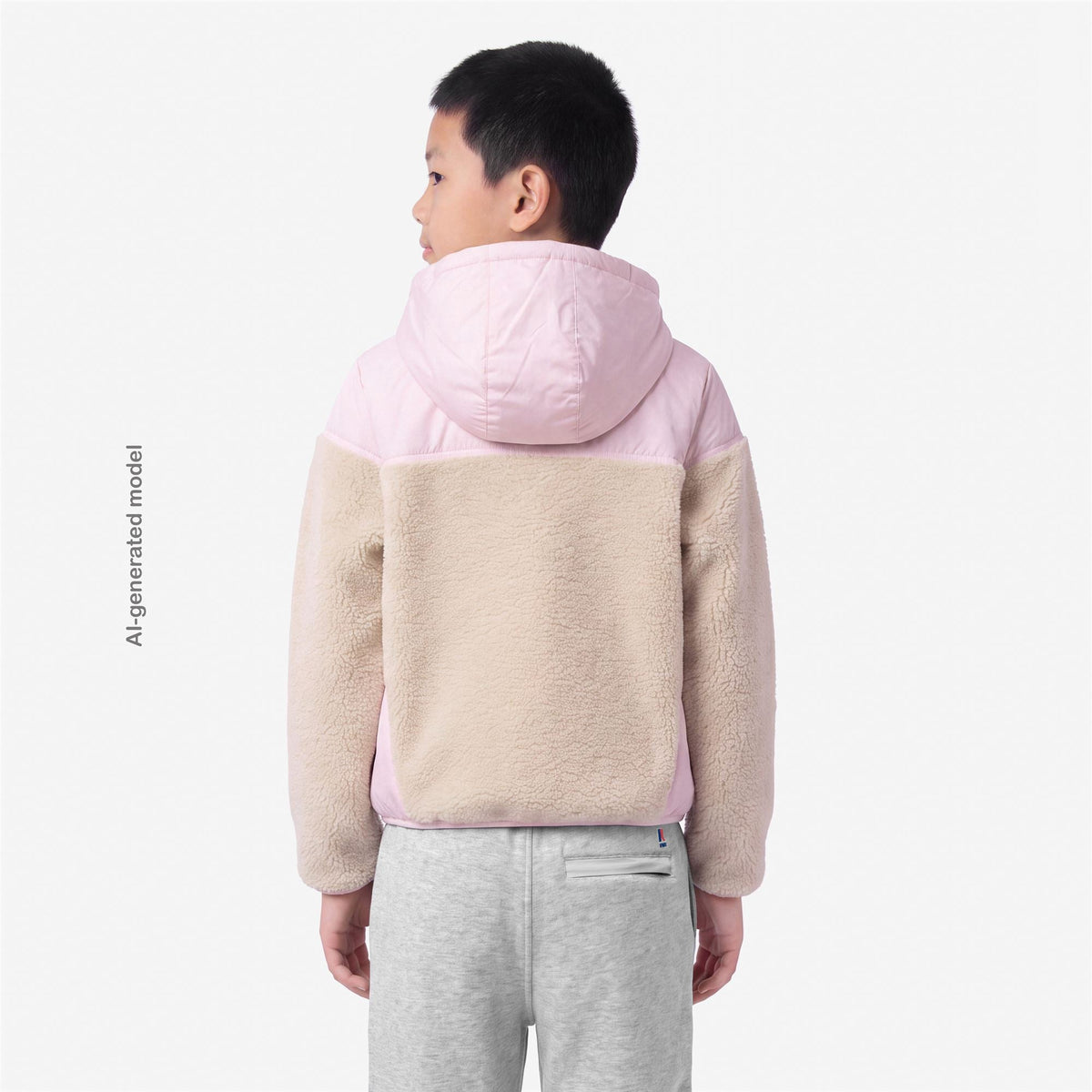 K-WAY ENFANT - P. SAMSON 4.0 ORSETTO White Tofu / Pink Sallow