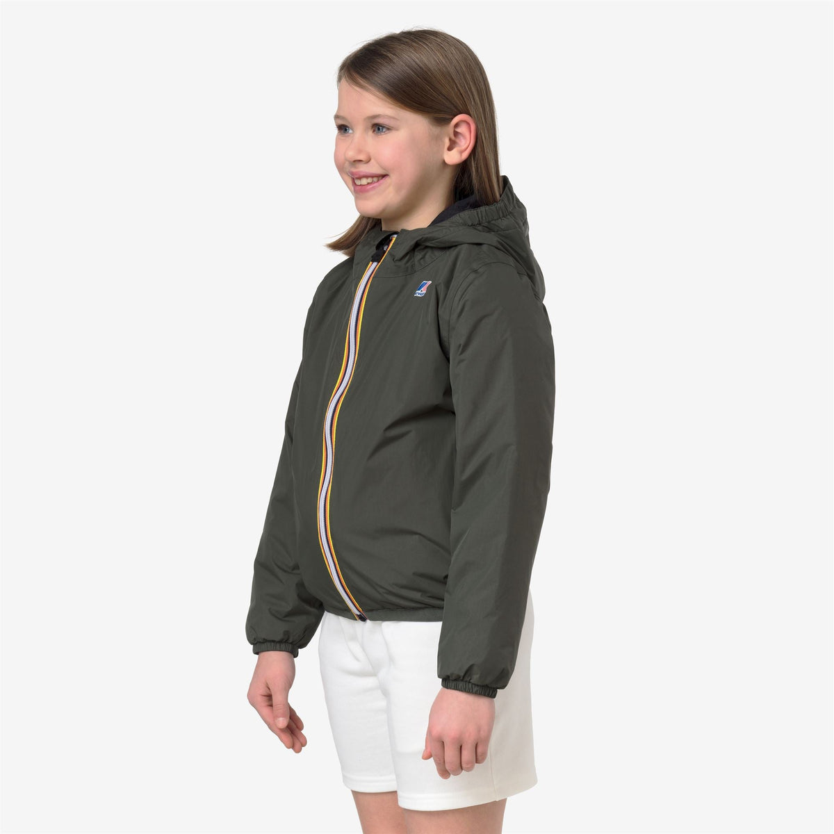 K-WAY ENFANT - P. LE VRAI 4.0 CLAUDE WARM Green Blackish